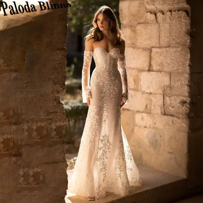 Paloda-Robe de mariée élégante à lacets pour femmes
