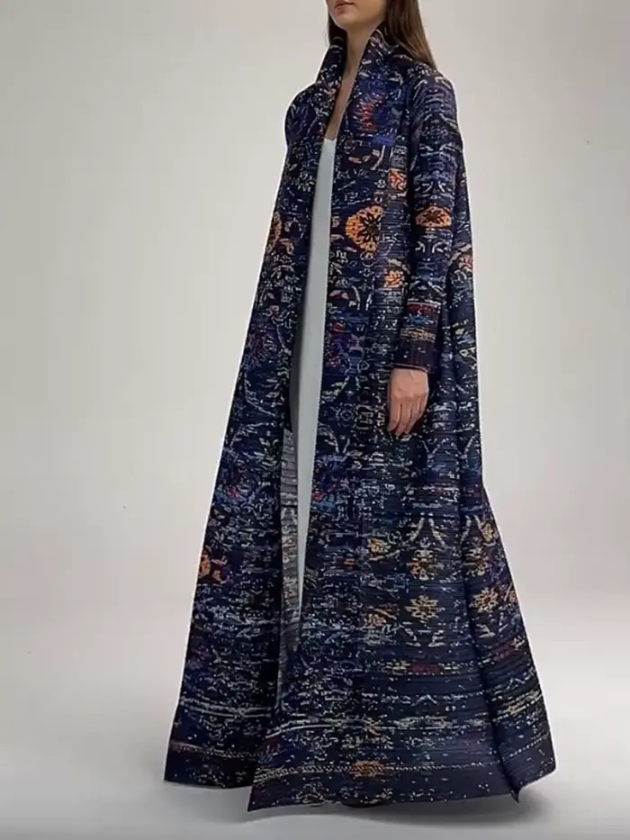 Robe imprimée bleu marine plissée pour femme taille unique style streetwear polyvalente tout l'année occassions spéciales