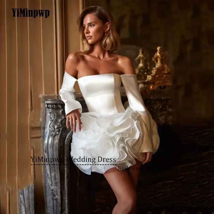 Robes de mariée civiles courtes pour la mariée