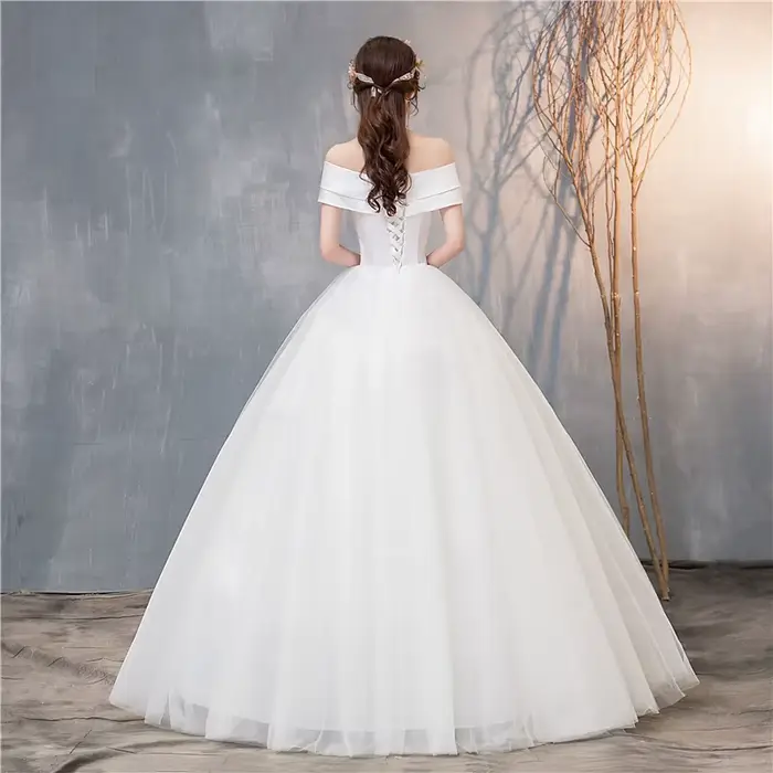 Robe de mariée en Satin brillant