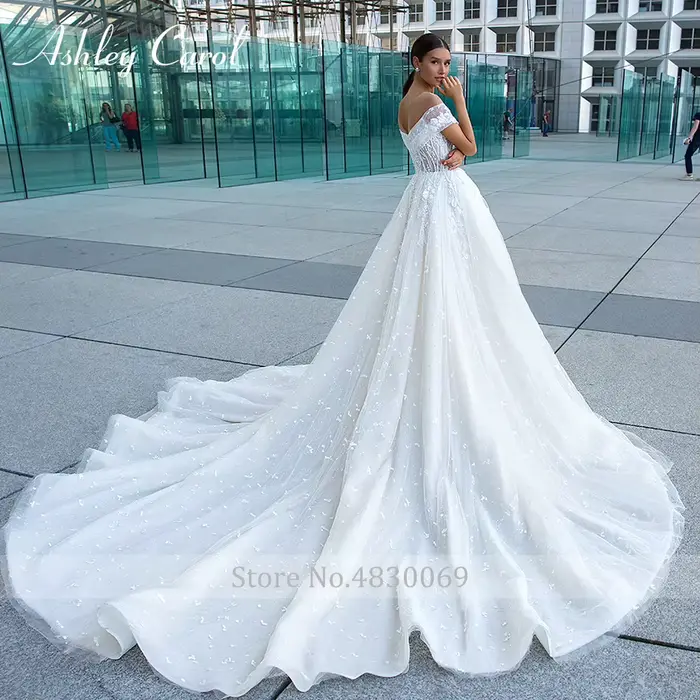 Ashley Carol robe De mariée pour les femmes Sexy chérie perles fermeture éclair 3D fleurs