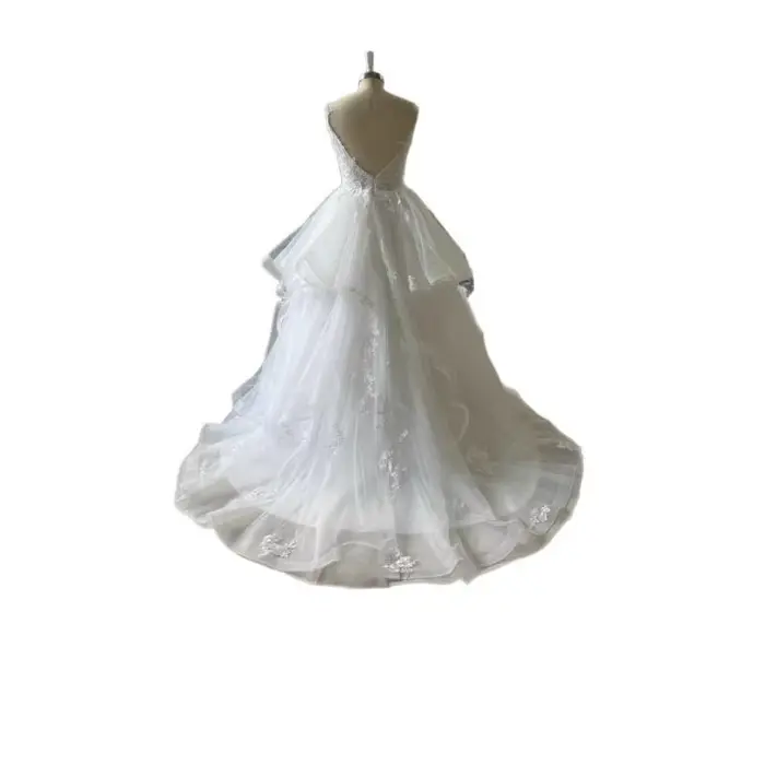 Robe de mariée blanche à bretelles