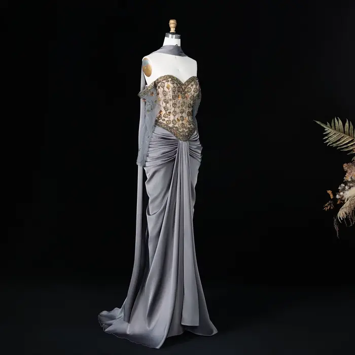 Sharon Said – robe de soirée blanche élégante