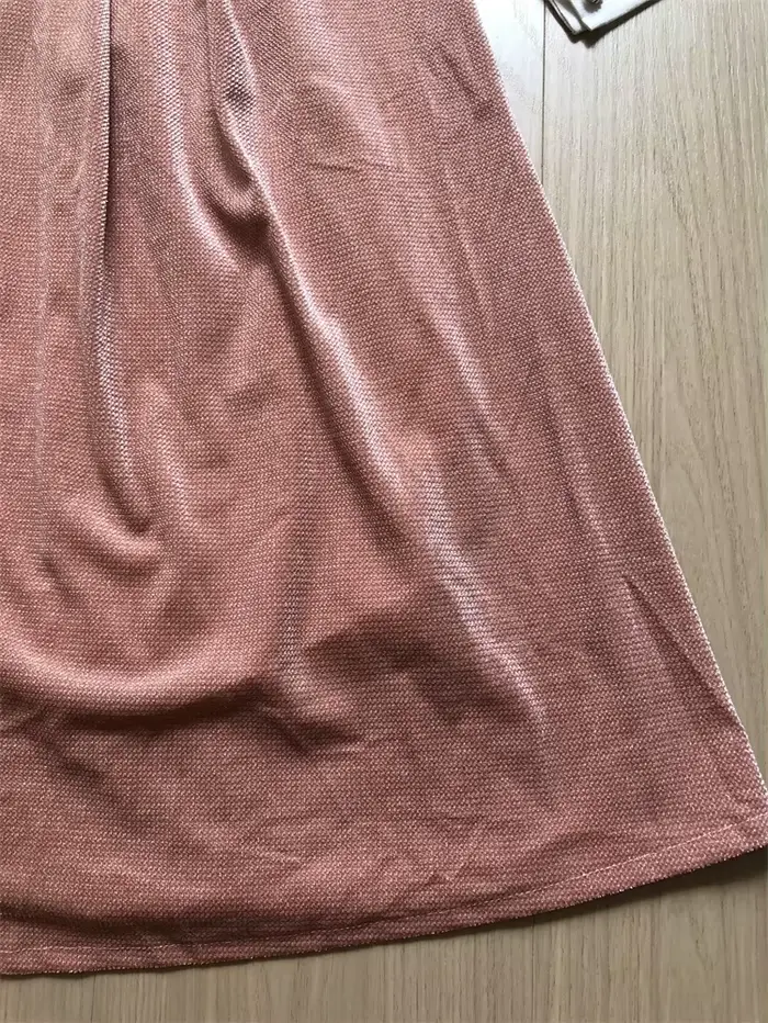 Robe en velours rose Style victorien Vintage des années 1960 pour femme