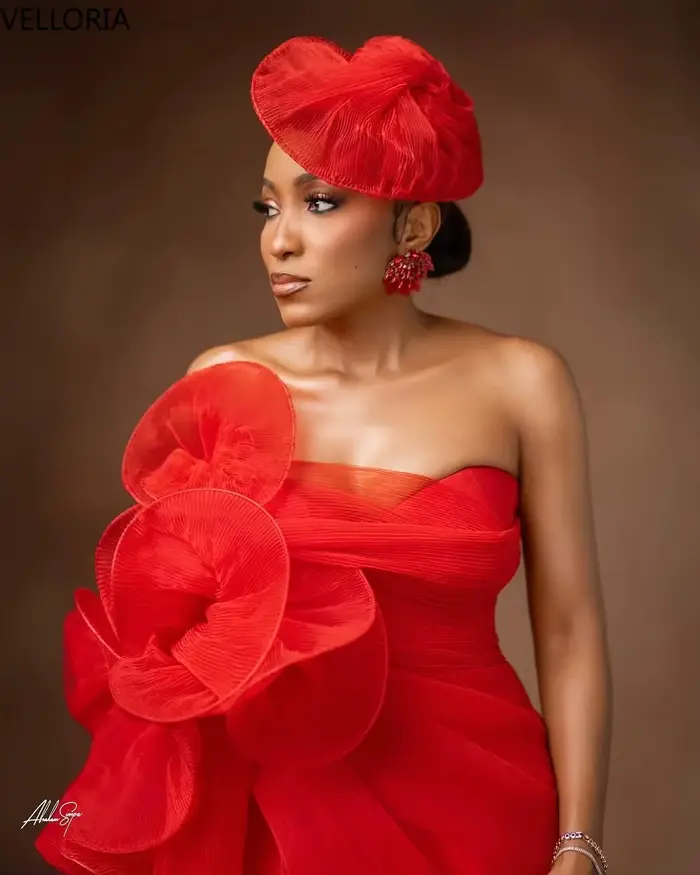 Robe de bal rouge sexy asymétrique à une épaule