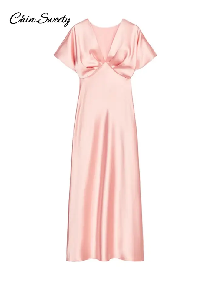 Robe longue en Satin élégante pour femmes