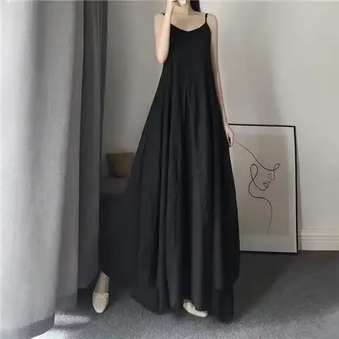 Robe longue d'été pour femme en coton pur