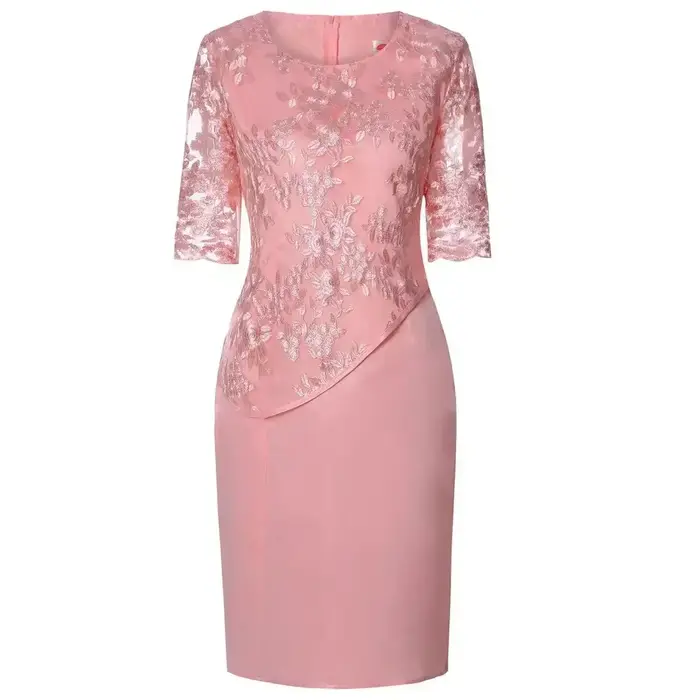 Robe Midi Grande Taille Femme 2026 5XL Élégante Col Rond