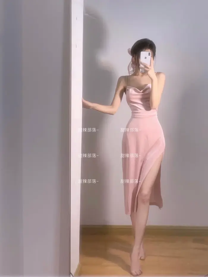WOMENGAGA 2022 été chaud Sexy rose vif Robe Maxi longue réservoir Camisole