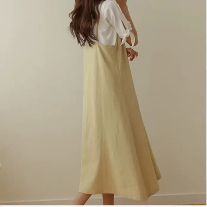 Robe sexy en coton à bretelles spaghetti pour femmes