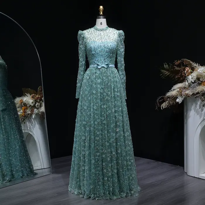 Robe de soirée Sharon Said rose de luxe avec fleurs 3D et nœud papillon pour femmes occasions formelles soirées de gala