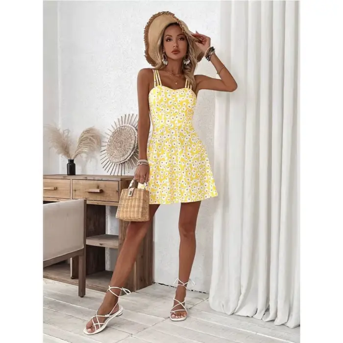 Robe décontractée à imprimé floral pour femme