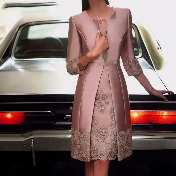 Tenues mère de la mariée élégantes, 2 pièces avec veste, robes de mère du marié, robes formelles pou