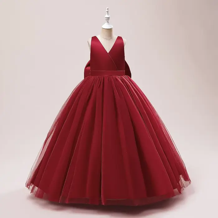 Robes de demoiselle d'honneur blanches longues pour filles