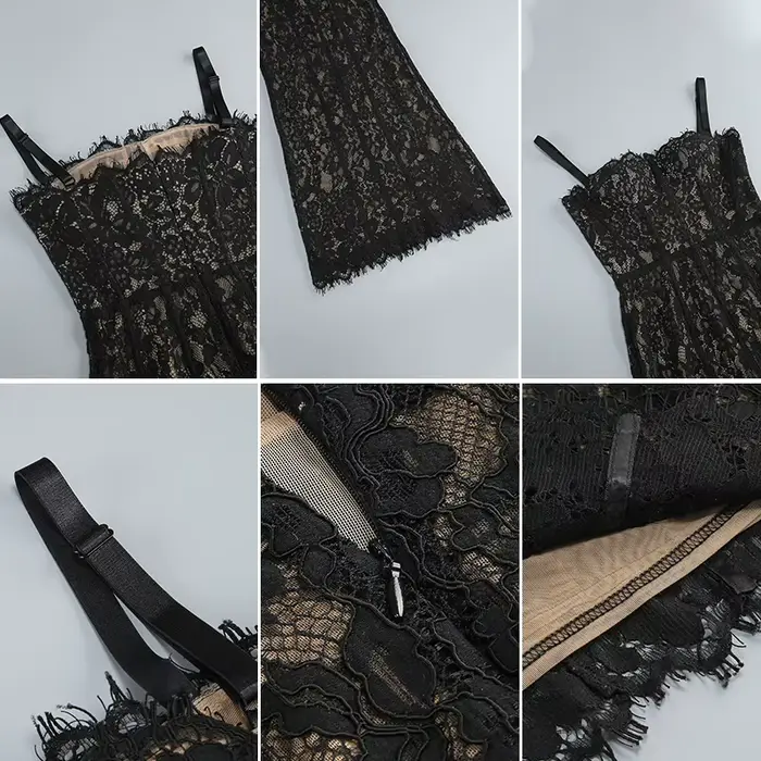 Robe de Cocktail en dentelle pour femmes