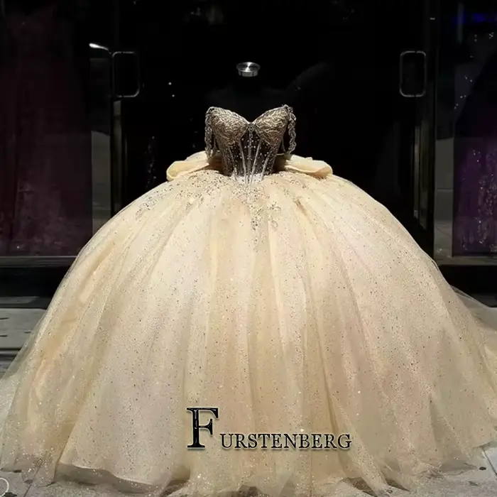 Robe de bal élégante FURSTENBERG pour femmes, robe de Quinceanera longue jusqu'au sol, robe de cérém