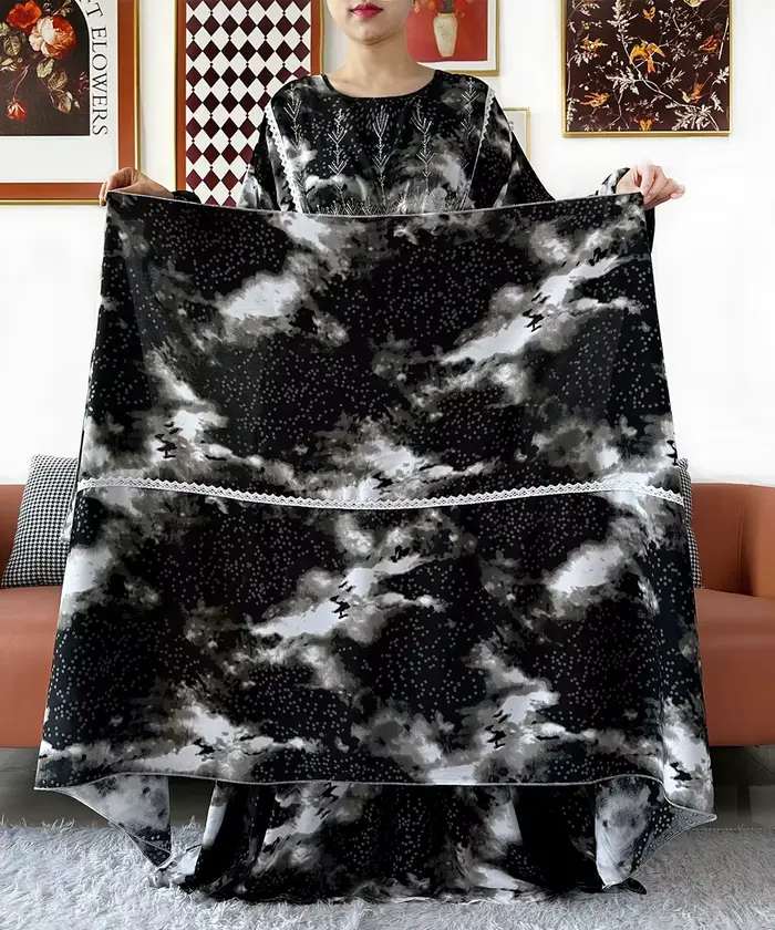 Robe Kashkha Dubaï en Coton Fleuri Style Bohème Décontracté Polyvalent Occasions Spéciales