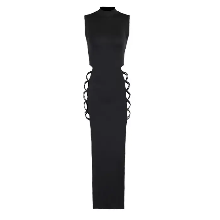 Robe noire élégante sans manches