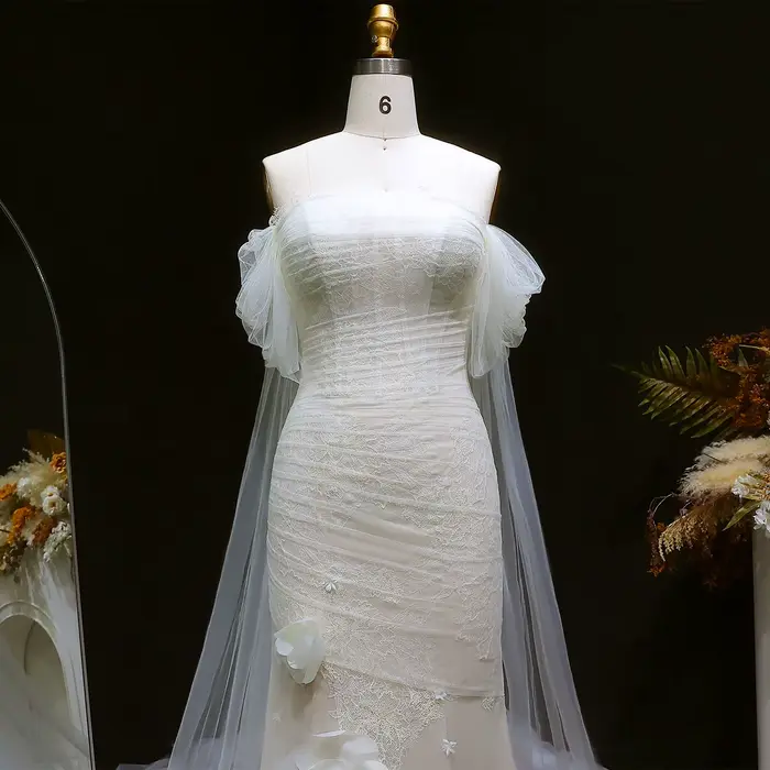 Robes de mariée élégantes Sheer Fairy pour femmes