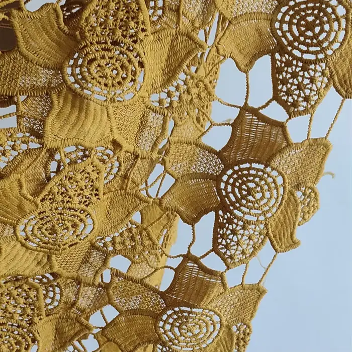 Robe en dentelle ample pour femmes, élégante et décontractée, idéale pour mariages et soirées de gala, en polyester et fibre synthétique, style africain, col rond et manches chauve-souris