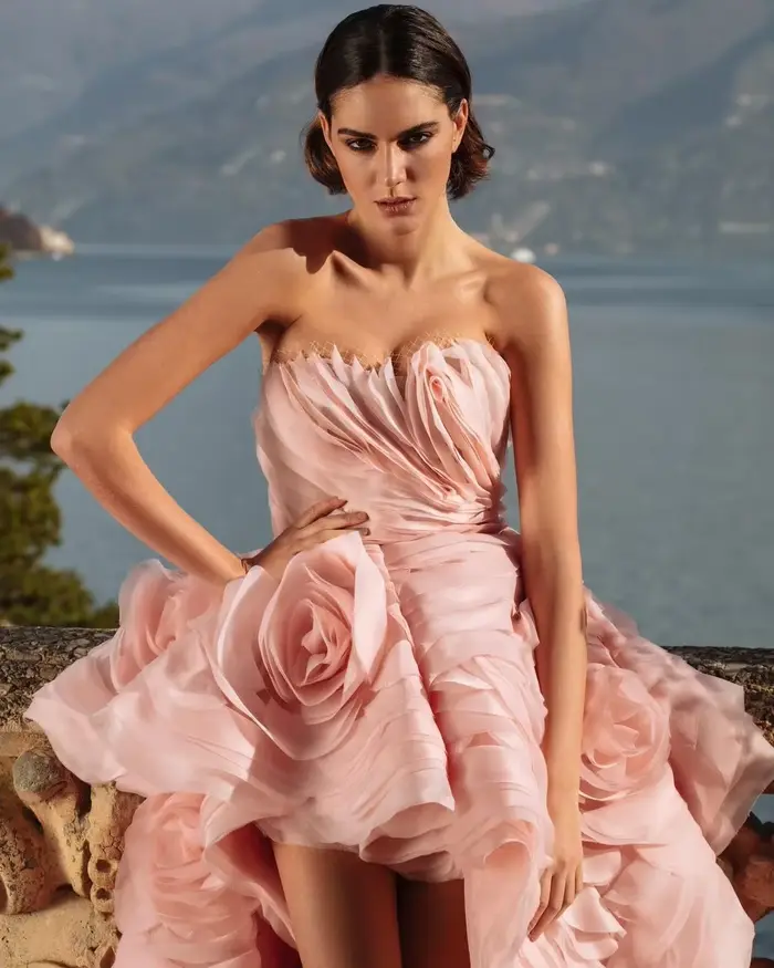 Robe de mariée rose style A-line Lakshmigown