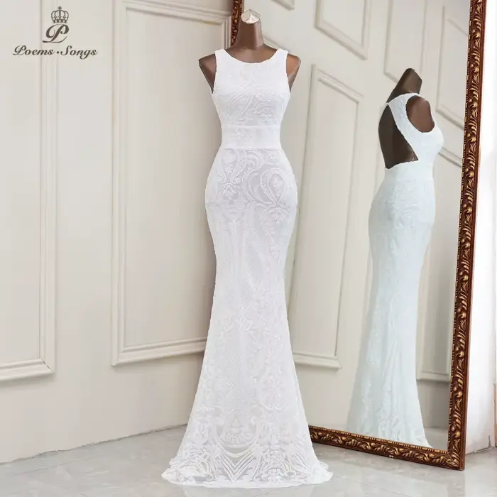 Robe de soirée longue de forme sirène pour femmes