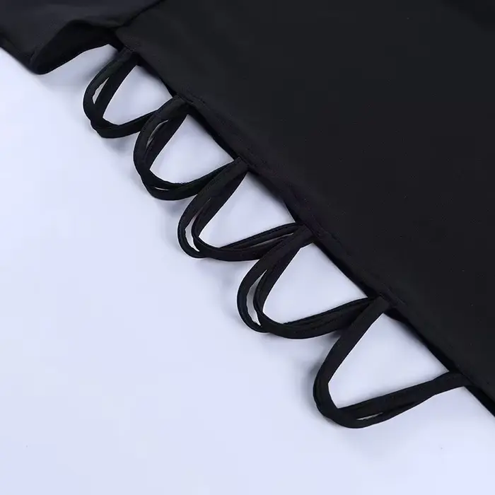 Robe longue noire Sexy pour femmes