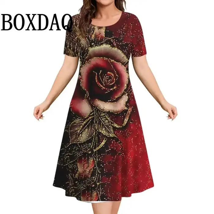 Robes vintage à imprimé floral pour femmes