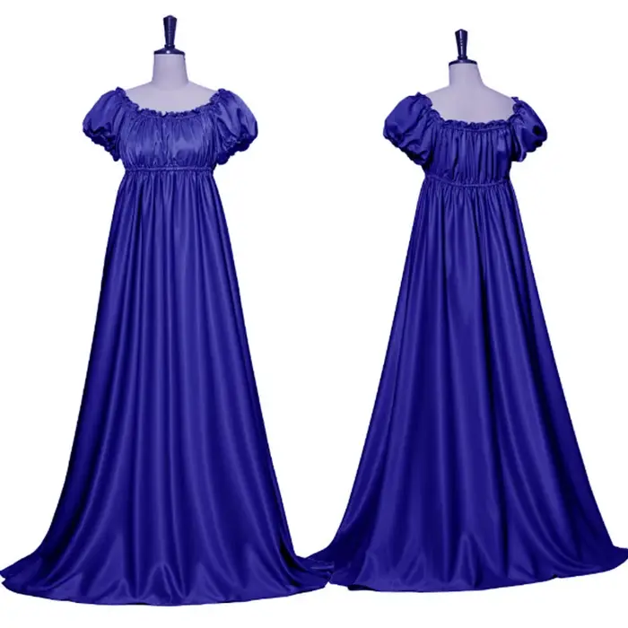 Robe Médiévale Victorienne à Manches Courtes pour Femme