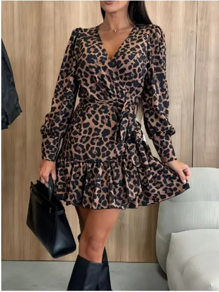 Robes imprimées léopard pour femmes