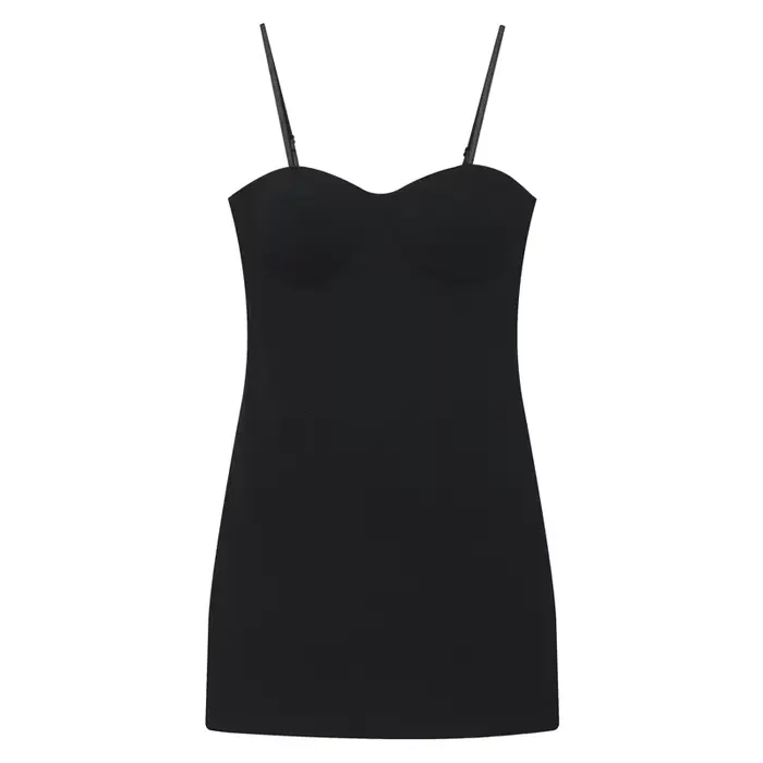 Robe noire moulante pour femme, sexy, dos nu, avec corset rembourré, mini-robe, nouvelle collection 