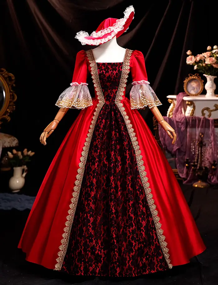 Robe de Cour Luxueuse Géorgienne Élégante avec Décolleté Mon Amour et Volants pour Quinceanera et Autres Occasions Spéciales