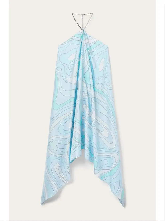 Robe Maxi imprimée, col licou