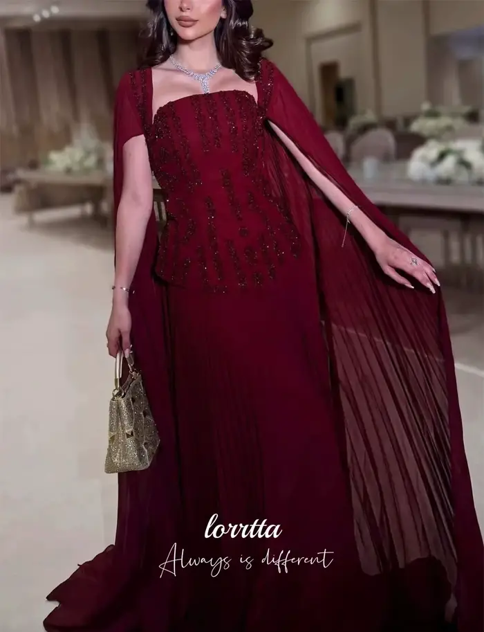 Lorrtta robe de Cocktail personnalisée pour robe de soirée de luxe pour invité de mariage élégant Claret Happy Sharon robe robe de bal