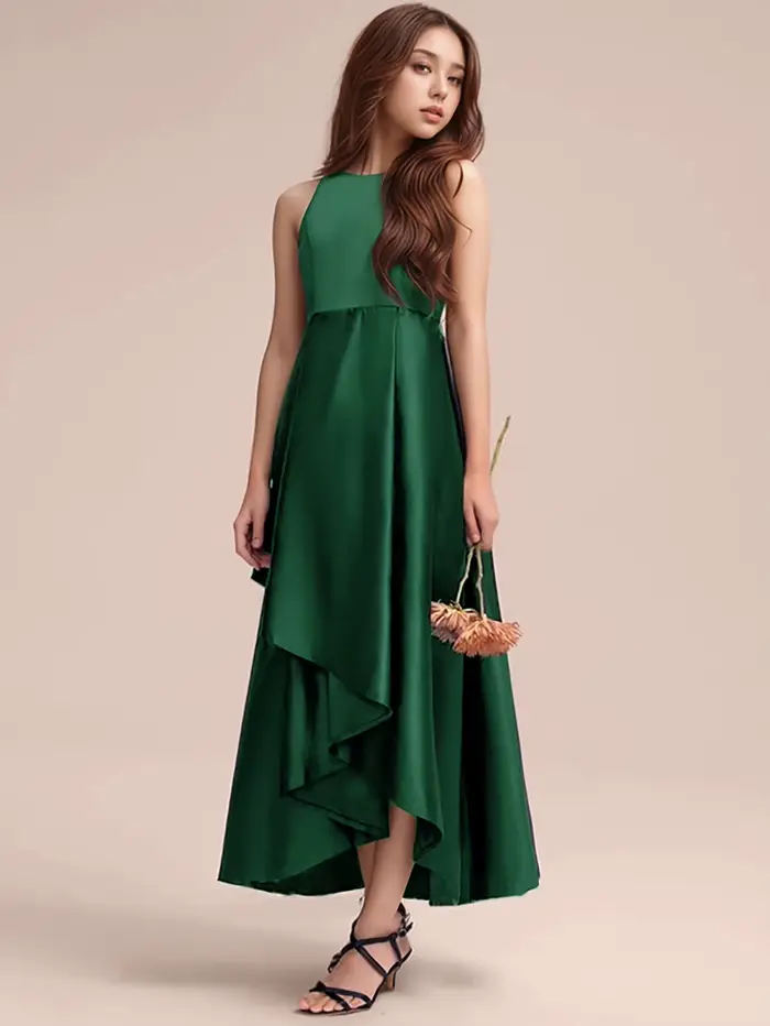 Robes longues vert foncé de haute qualité pour adolescentes