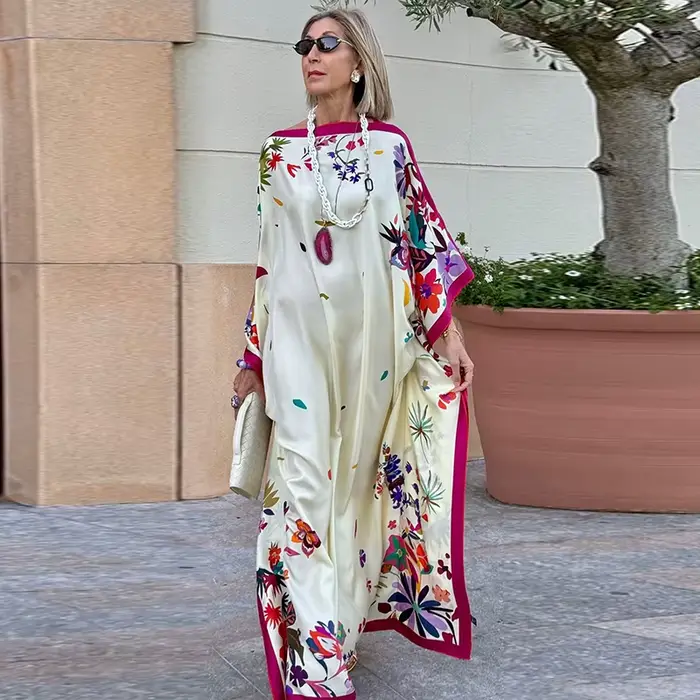 Robes imprimées pour femmes, robes bohèmes, kaftans pour femmes, mode 2026, robes amples pour femmes
