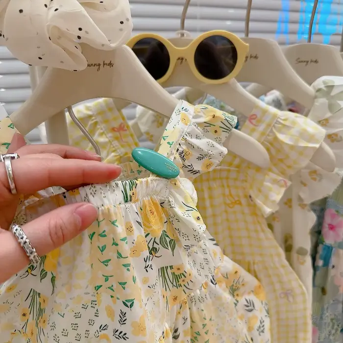Robe d'été 2026 pour filles à manches volantées
