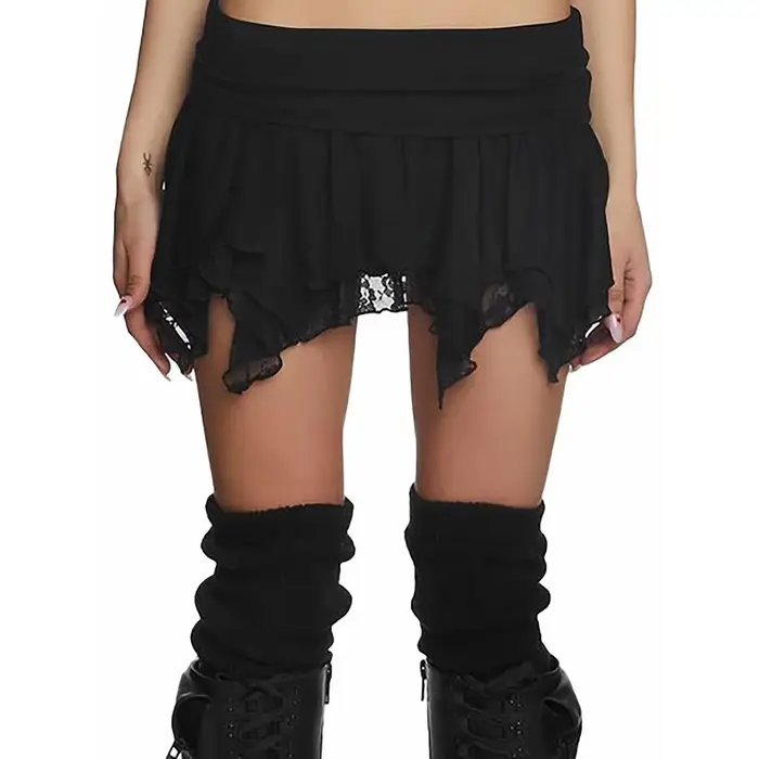 Robe mini en dentelle avec style american retro pour femmes, jupe tendance et élégante pour occasions spéciales et mode été