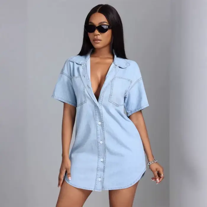 Robe Courte en Jean pour Femme