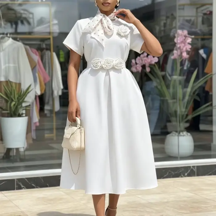 Robe plissée élégante pour femme