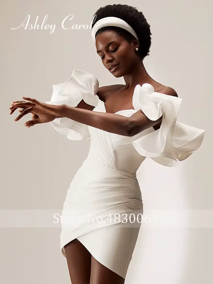 Ashley Carol-Robes de mariée sirène en satin pour femmes