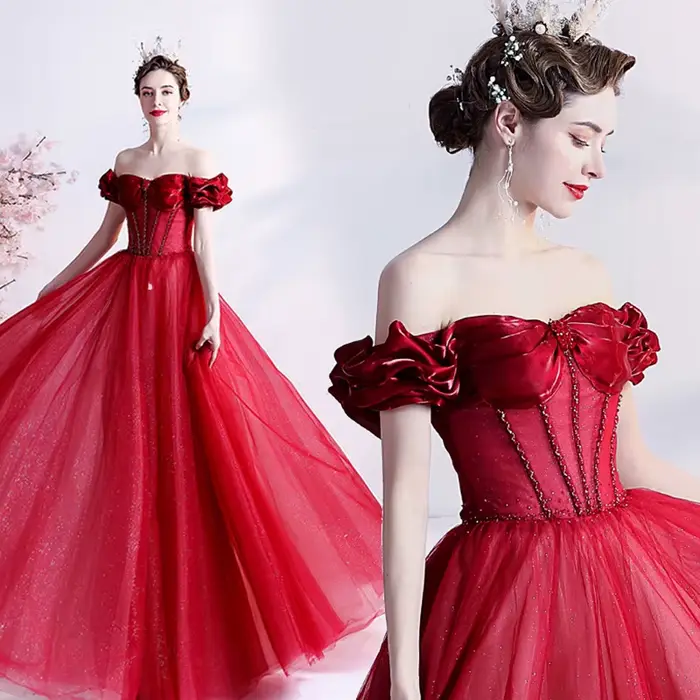 Robes de bal rouges pour mariage chérie sans manches robes de soirée formelles pour les femmes