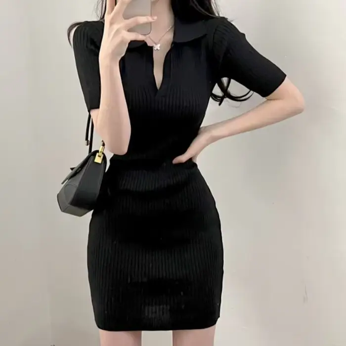 Robe à manches courtes femme élégante et décontractée pour été vacances et occasions spéciales
