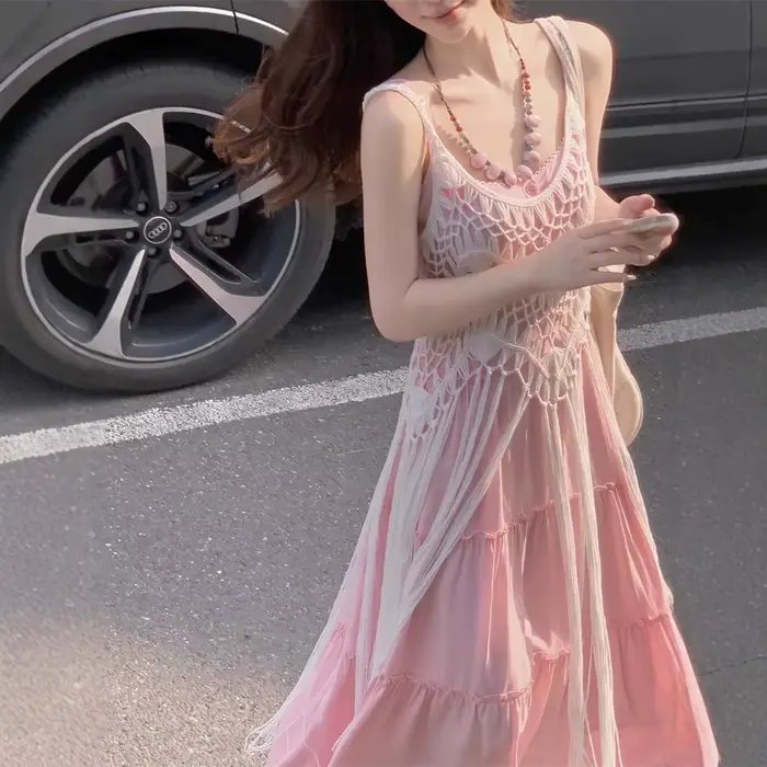 Robe d'été pour femme, style français
