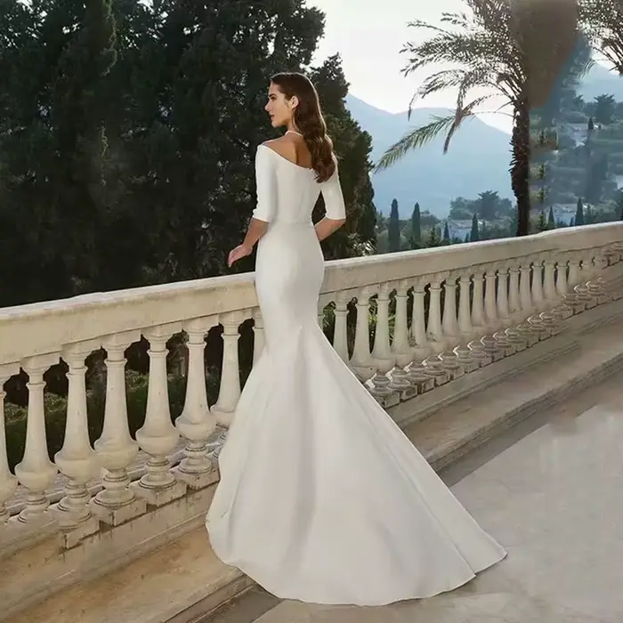 Robe De mariée sirène en Satin
