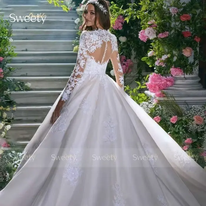 Robe De mariée De luxe en dentelle brodée