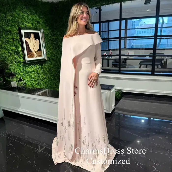 Robe de soirée arabe avec cape personnalisée
