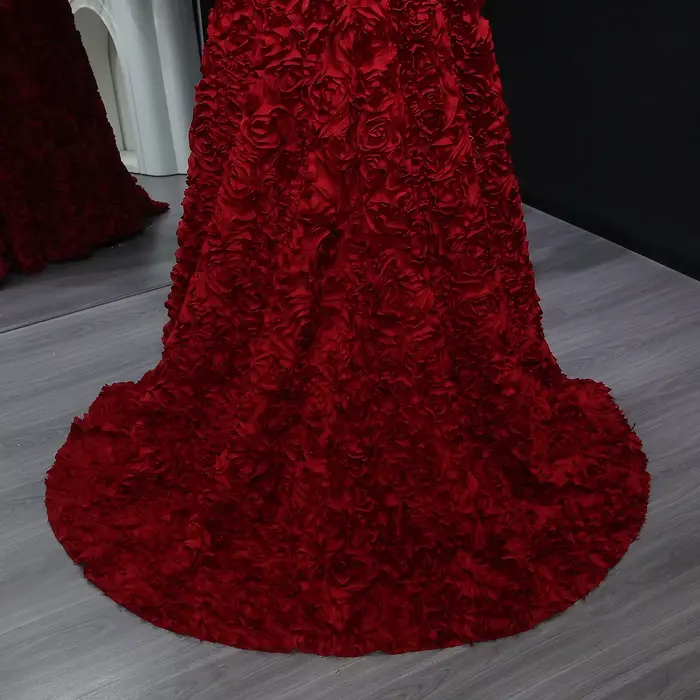 Sharon Said Dubai luxe bordeaux licou robes de soirée avec veste pour les femmes