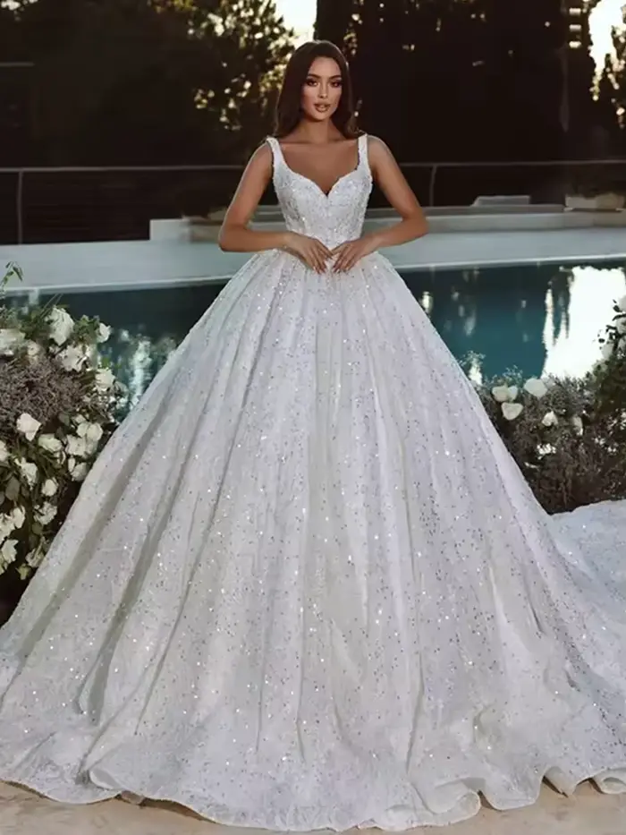 Robe De mariée à paillettes