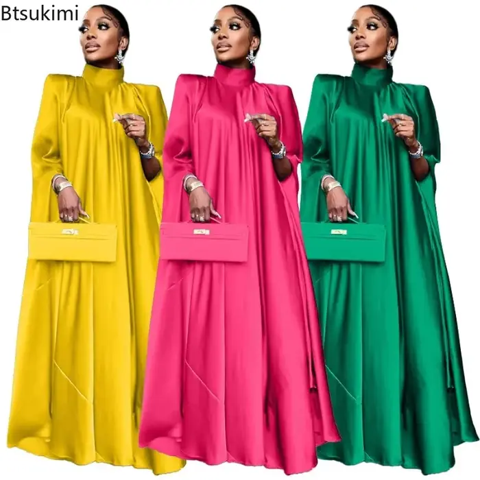 Robe de Soirée en Satin Unie Polyester Taille Unique pour Femmes Occasions Spéciales Soirées Fêtes Clubs Bureau
